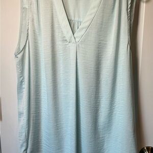 Alfani V-Neck Sleeveless Blouse W/Hi-Low Hem. Women’s Size XL